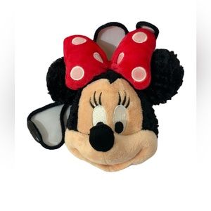 Disney Park Minnie Mouse Plush Coin Purse Clasped. EUC